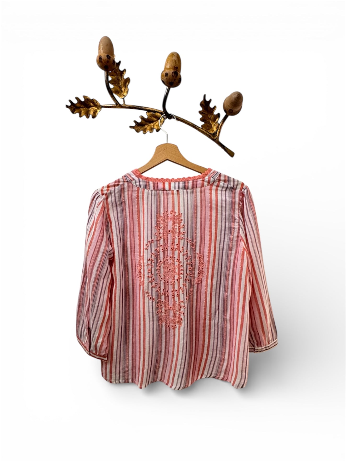CAMISA PRIYA CORAL STRIPES