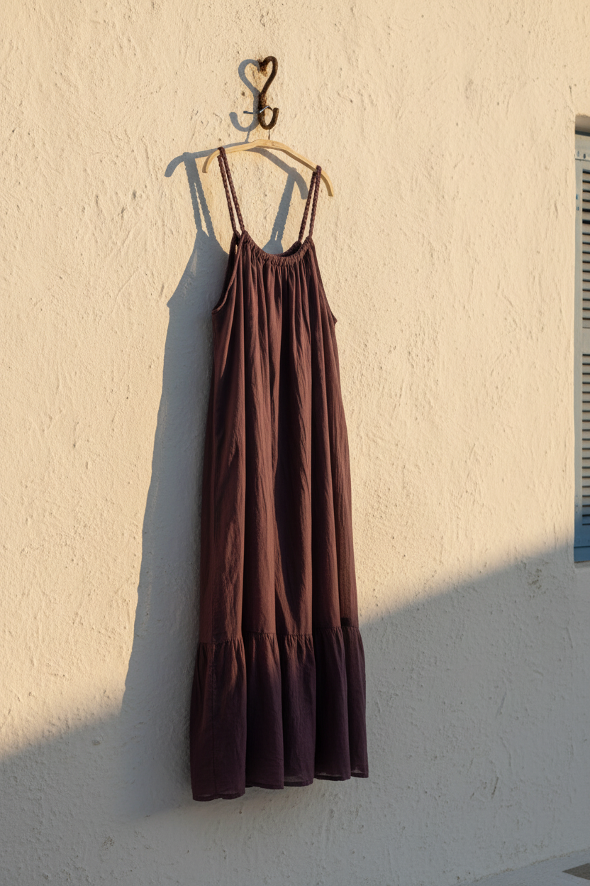 VESTIDO SKIATHOS AUBERGINE