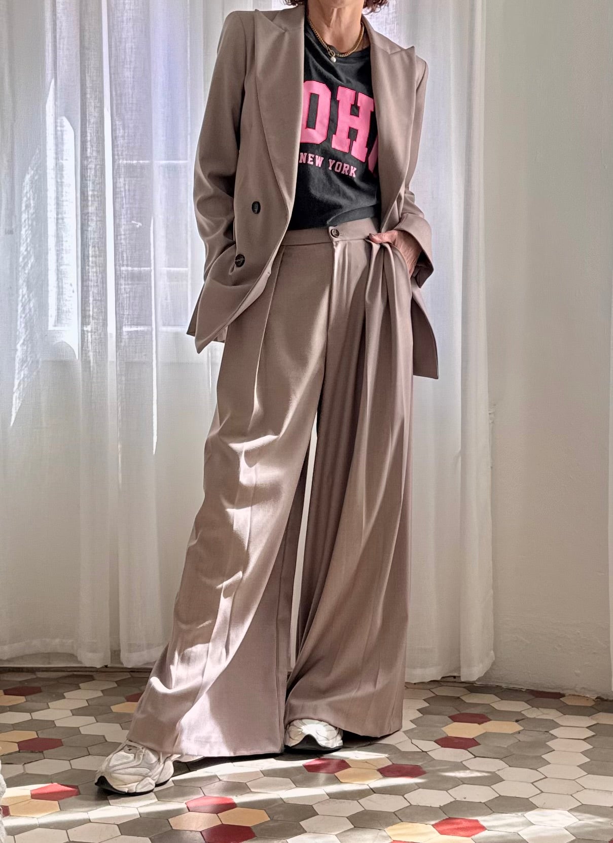 BLAZER CRUZADO ZALLEGNA TAUPE