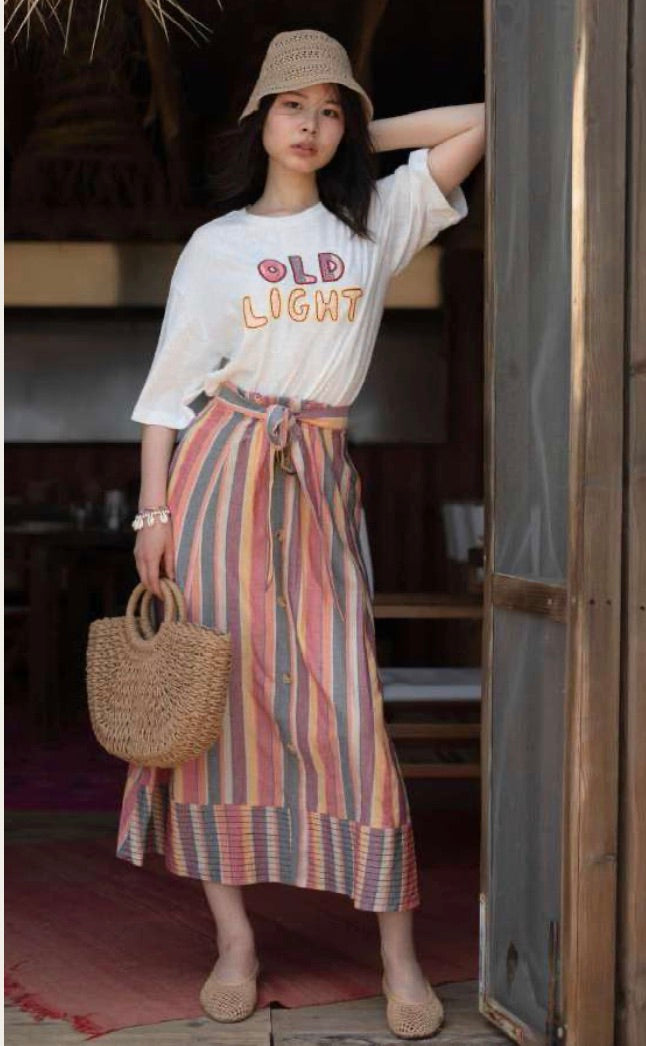 FALDA ANYCIA RAYURES ORANGE