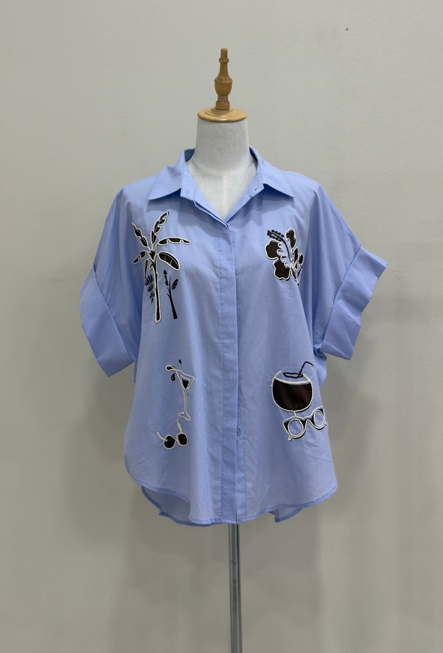 CAMISA PALM SPRINGS BABY BLUE