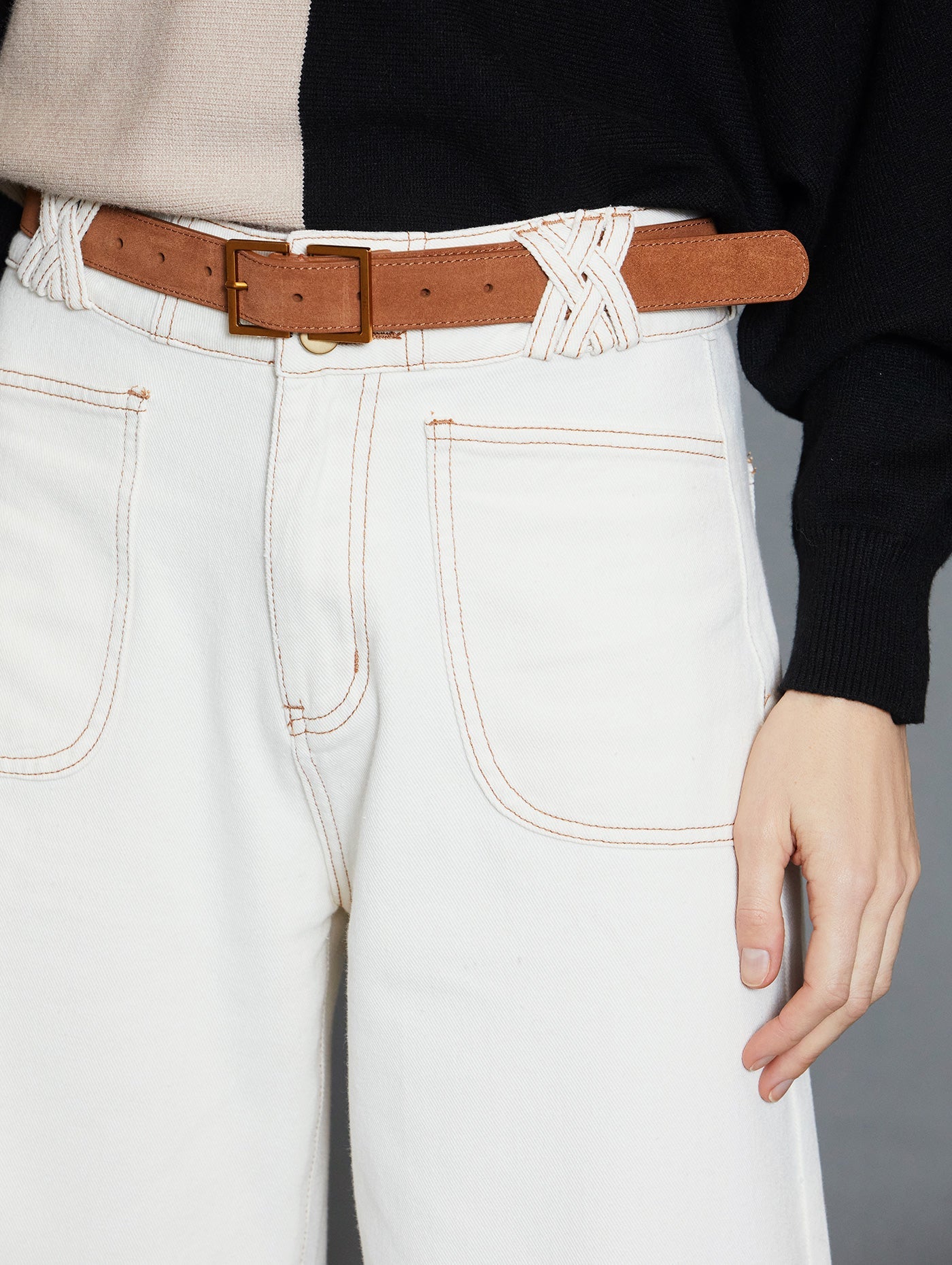 PANTALÓN DENIM JORDAN IVORY - Sister Birkin