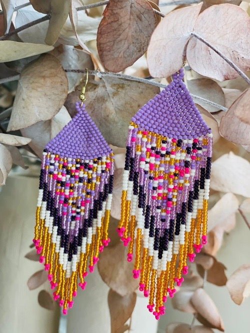 PENDIENTES HUICHOL MULTICOLOR - Sister Birkin