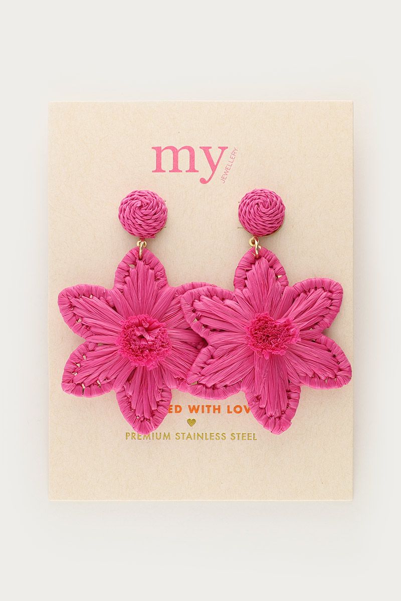 PENDIENTES RAFIA TUNJA FRESA