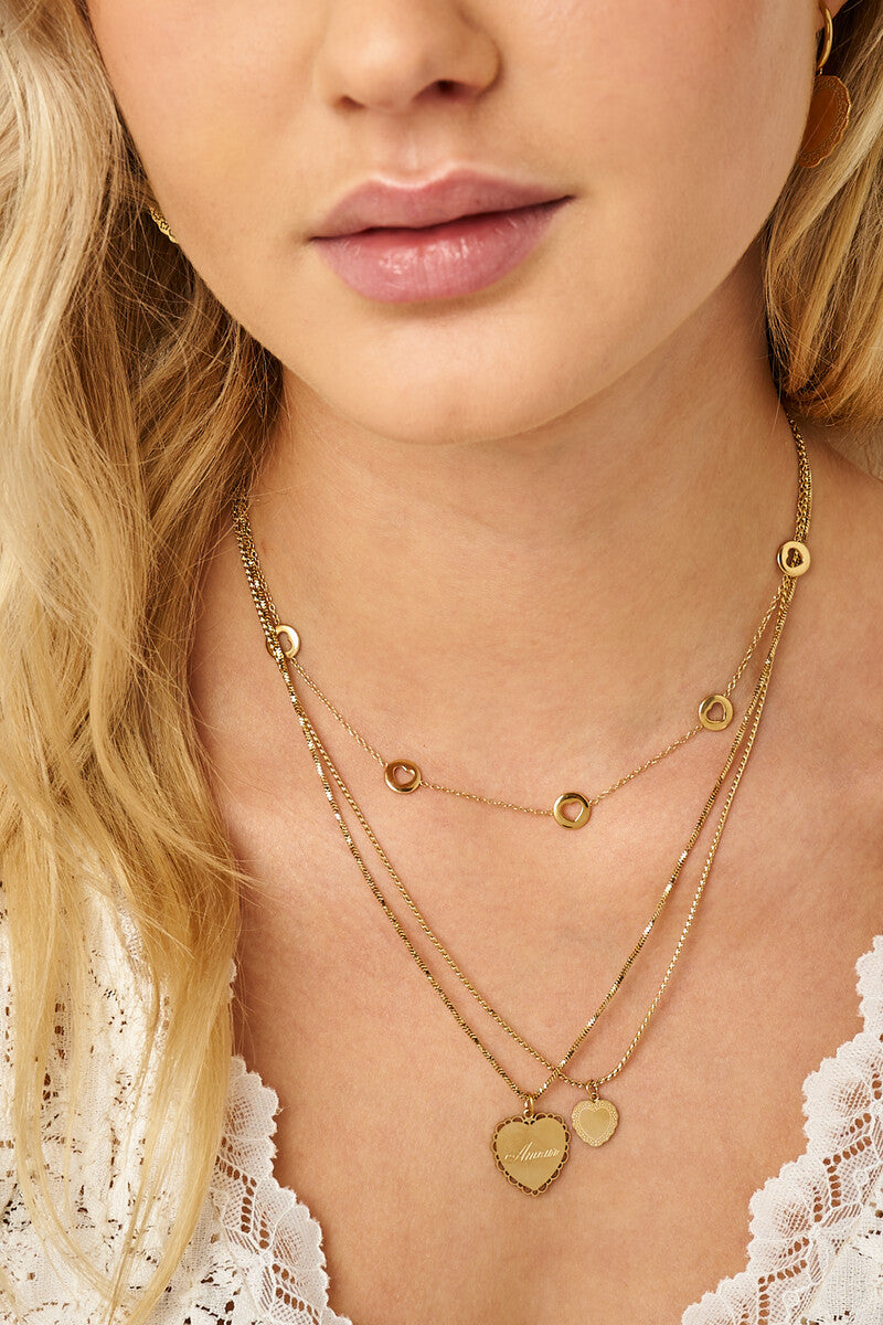 COLLAR DOUBLE LOVE GOLD