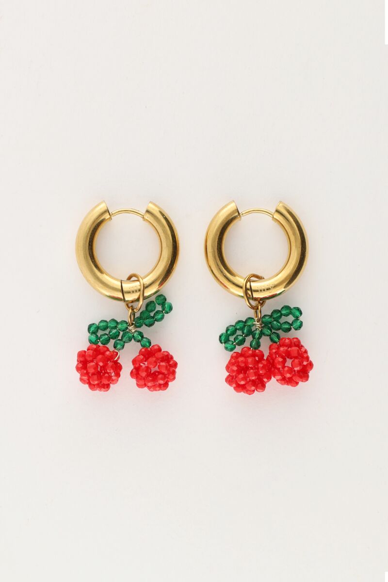 PENDIENTES CHERRY HOOP GOLD