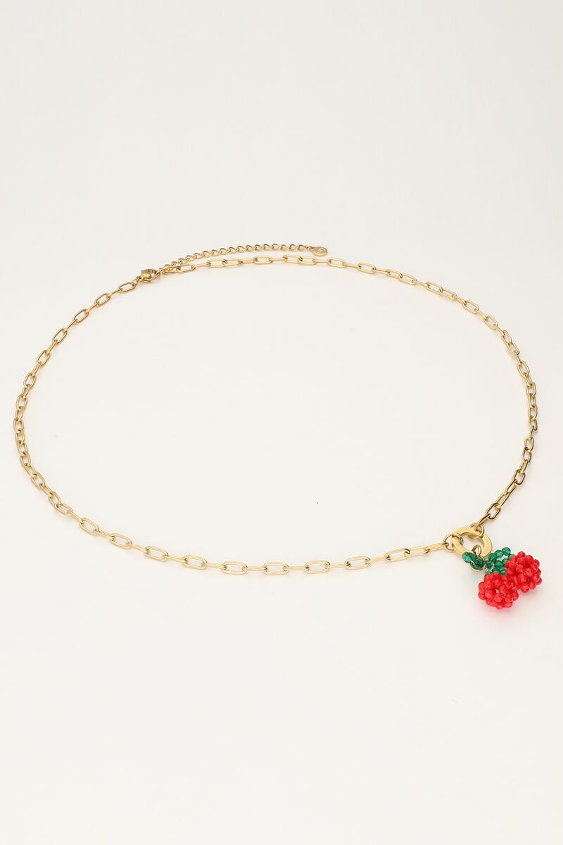 COLLAR CHAIN CHERRY GOLD