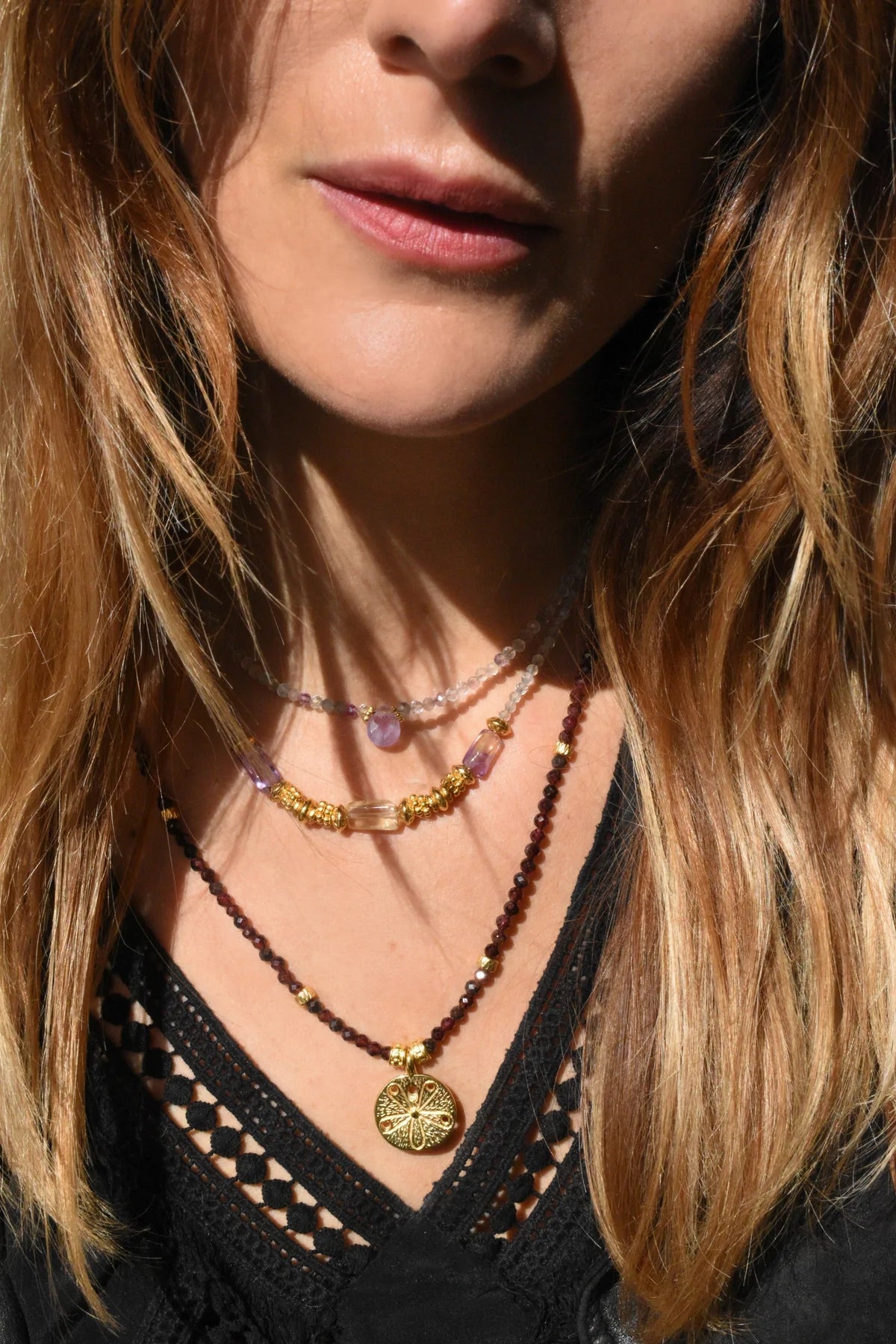 COLLAR GAIA FLUORITE / LABRADORITE - Sister Birkin