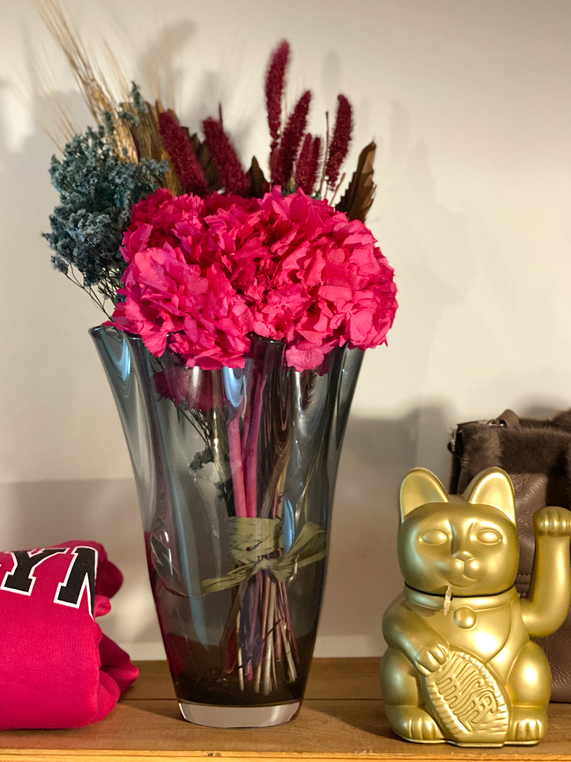 JARRÓN DE VIDRIO MONTIPORA GRIS HUMO - Sister Birkin