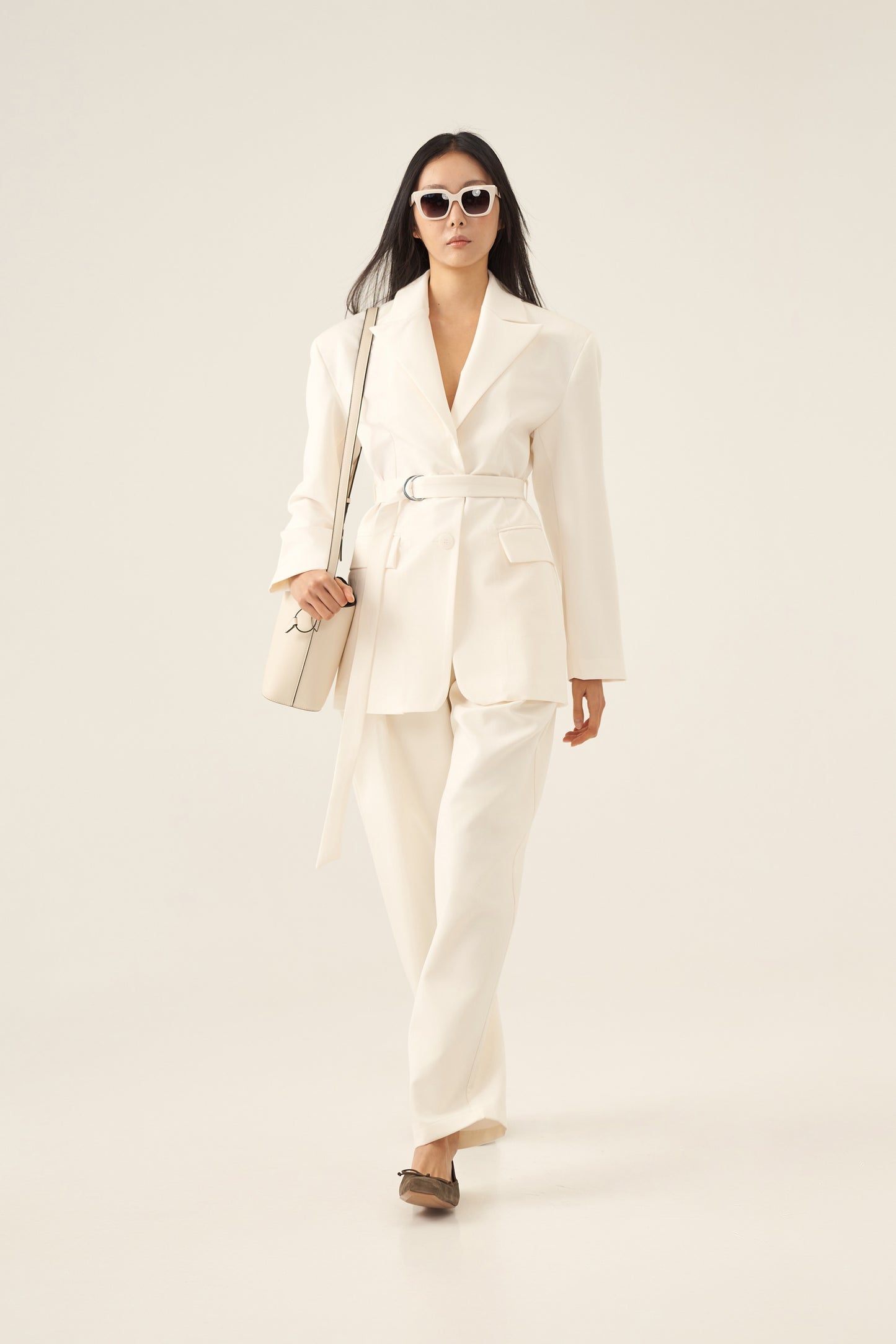 BLAZER VIVIENNE BELTED IVORY