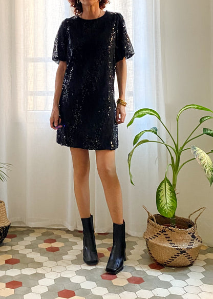 VESTID0 LENTEJUELAS BERTHA BLACK - Sister Birkin 