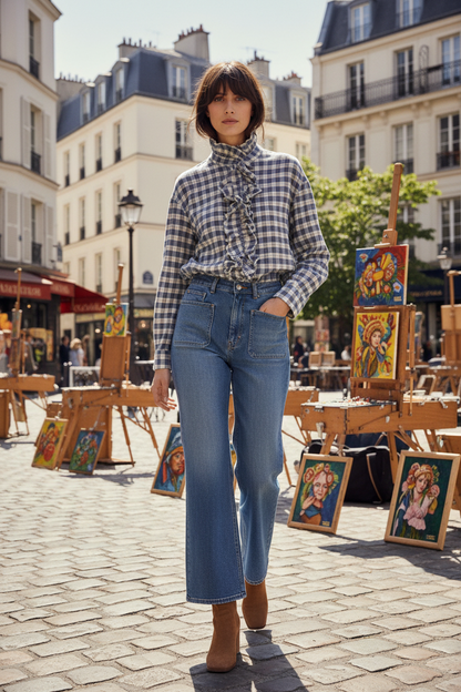 CAMISA BETH VICHY BLUE