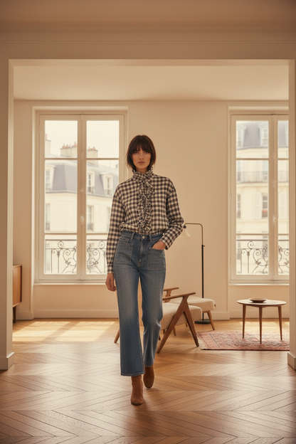 CAMISA BETH VICHY BLUE