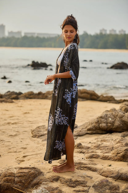 KIMONO LONG BLUE REEF