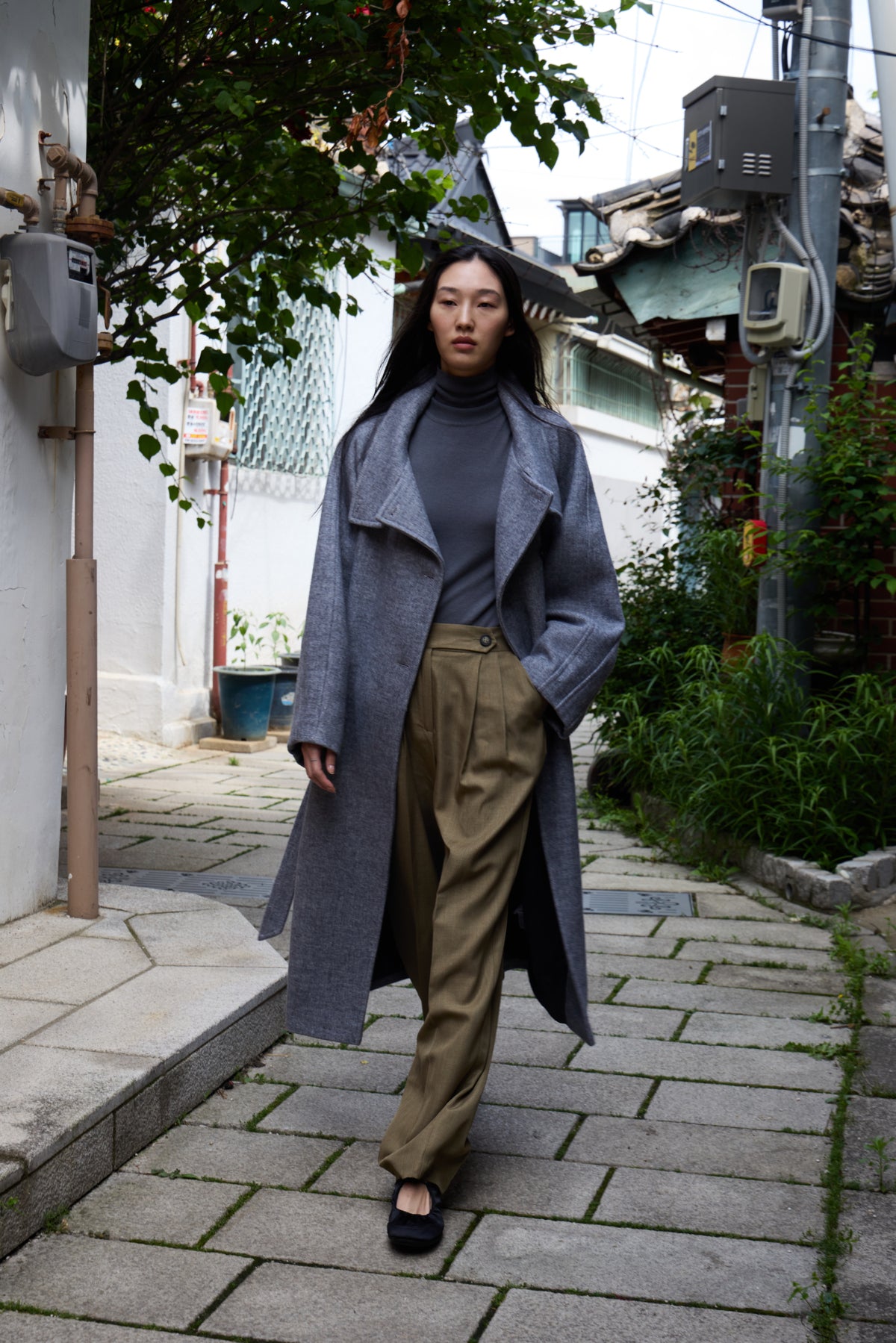 ABRIGO GAZIVA  MELANGE GREY