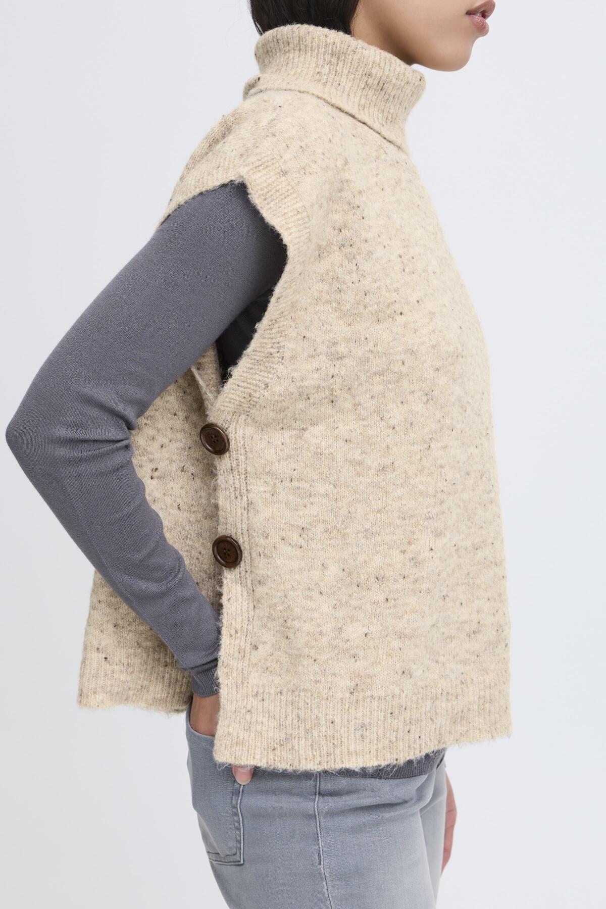 PONCHO LOTUS STONE MELANGE