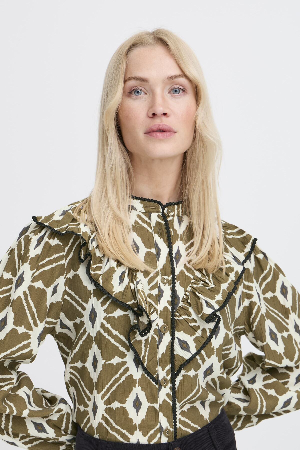 CAMISA YANA ETHNIC OLIVE