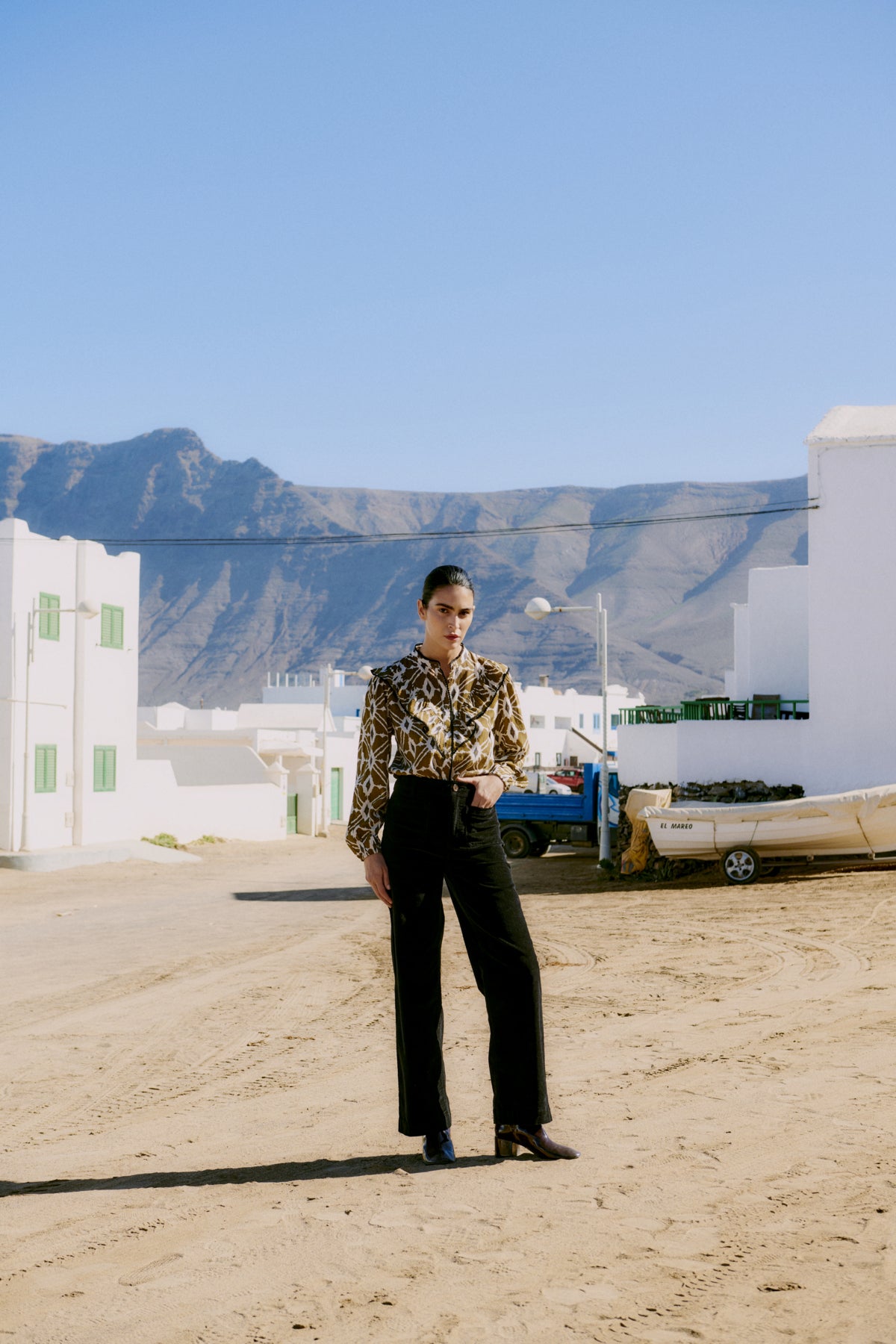 CAMISA YANA ETHNIC OLIVE