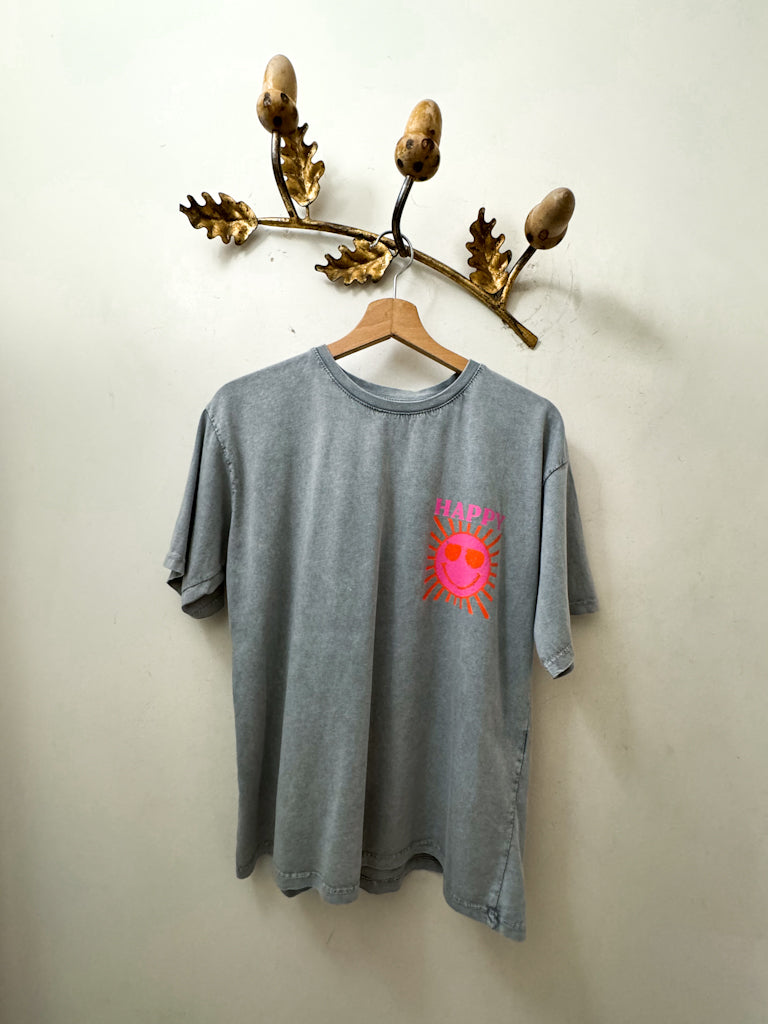 CAMISETA HAPPY LIGHT GREY