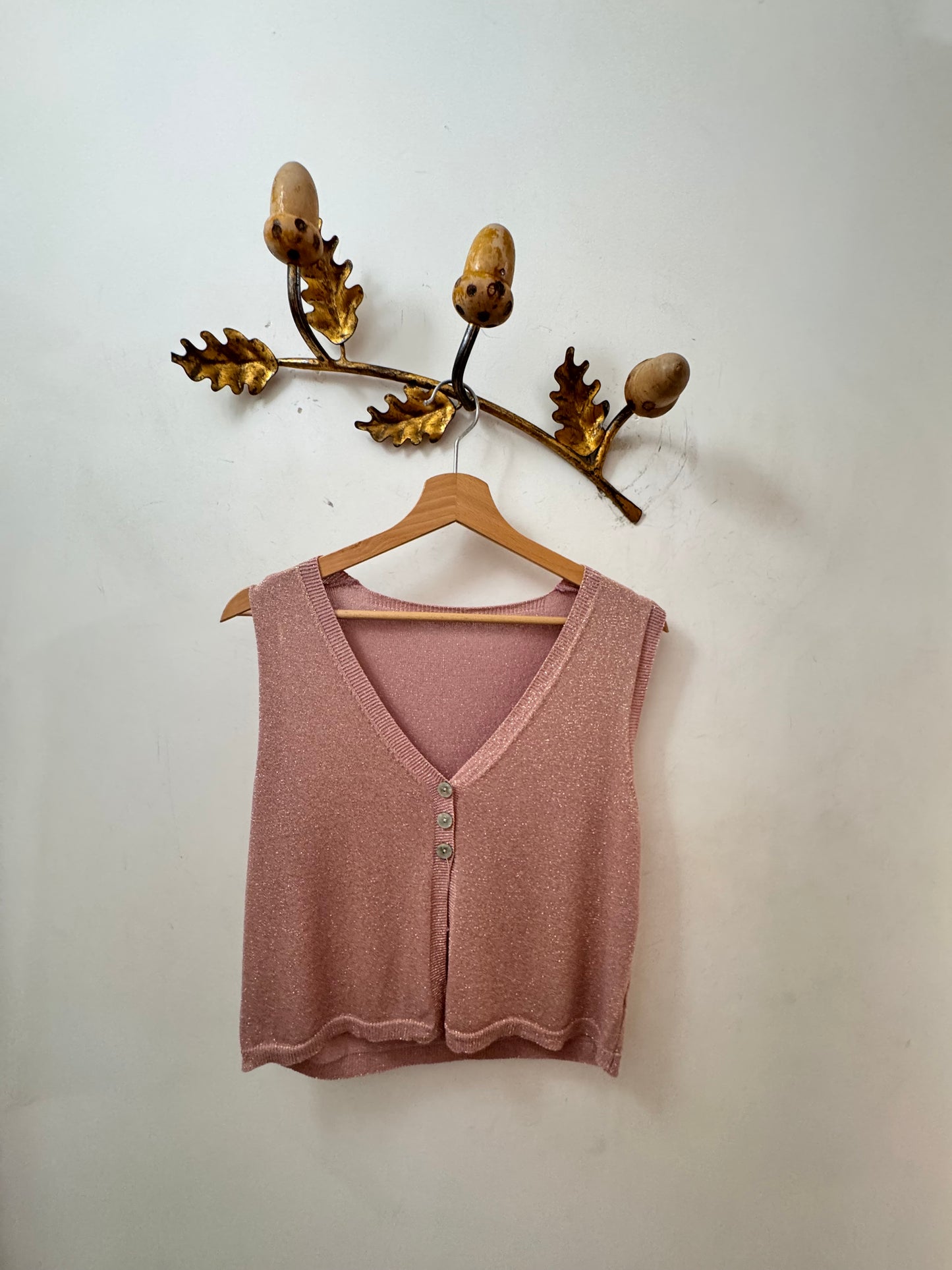 CHALECO BESSETTE LAMÉ  BLUSH