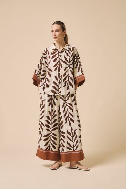 CAMISA POSIDONIA BROWN