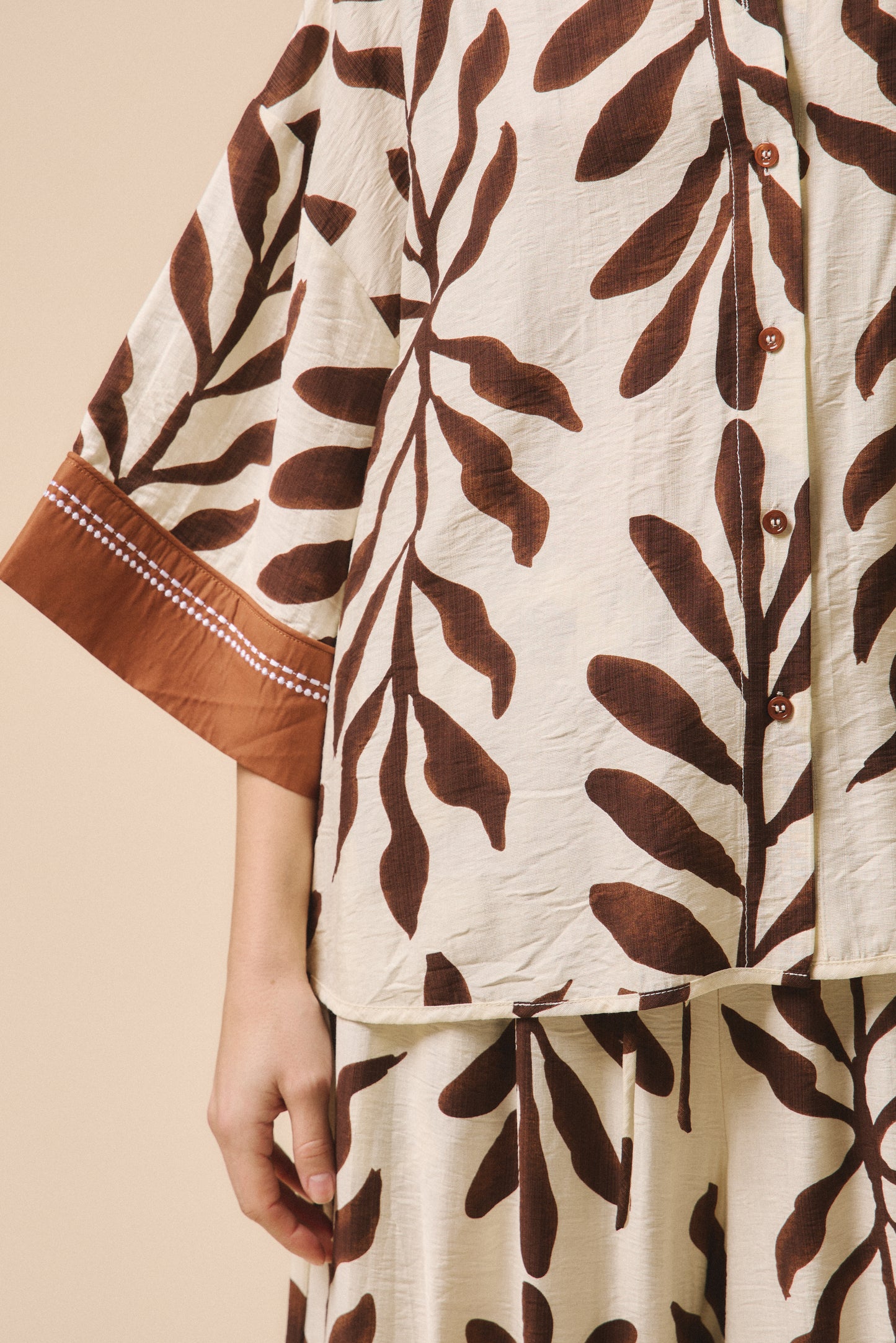 CAMISA POSIDONIA BROWN