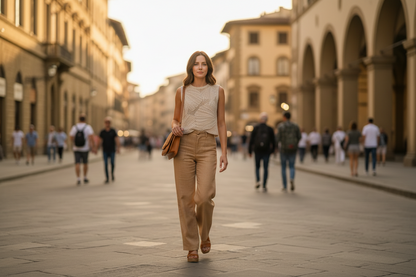 TOP MIREN CROCHET APRICOT