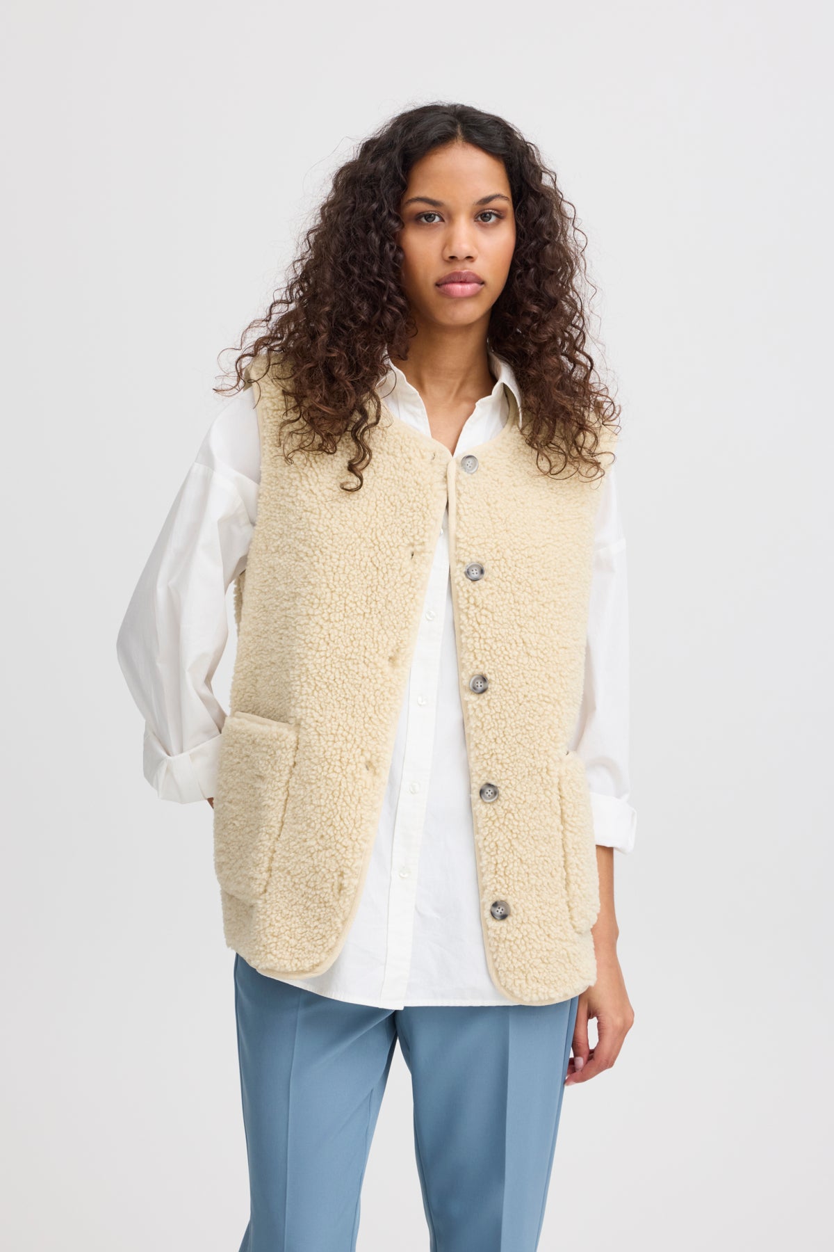 CHALECO LIV SHEARLING ECRU