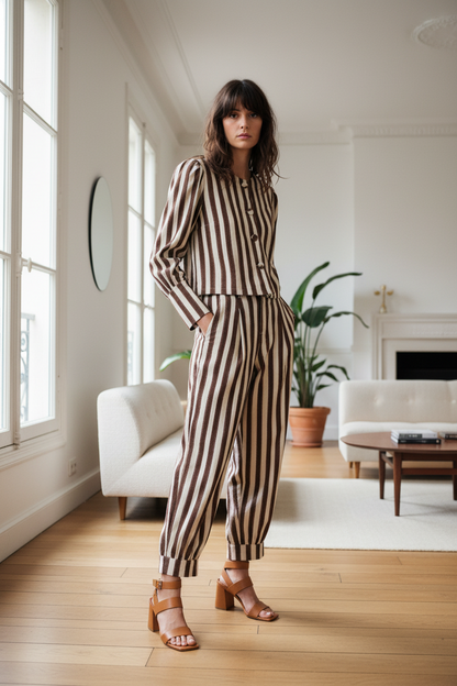 CHAQUETA MAIA CHOCO CREAM