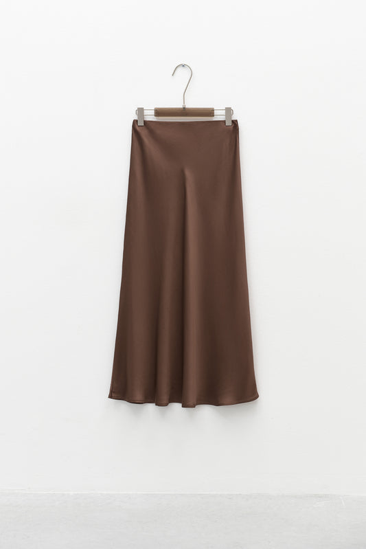 FALDA NOA SATIN BROWN