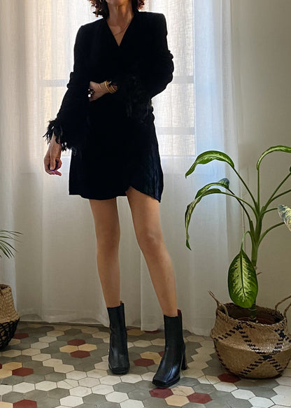 VESTID0 TERCIOPELO NATY BLACK - Sister Birkin 