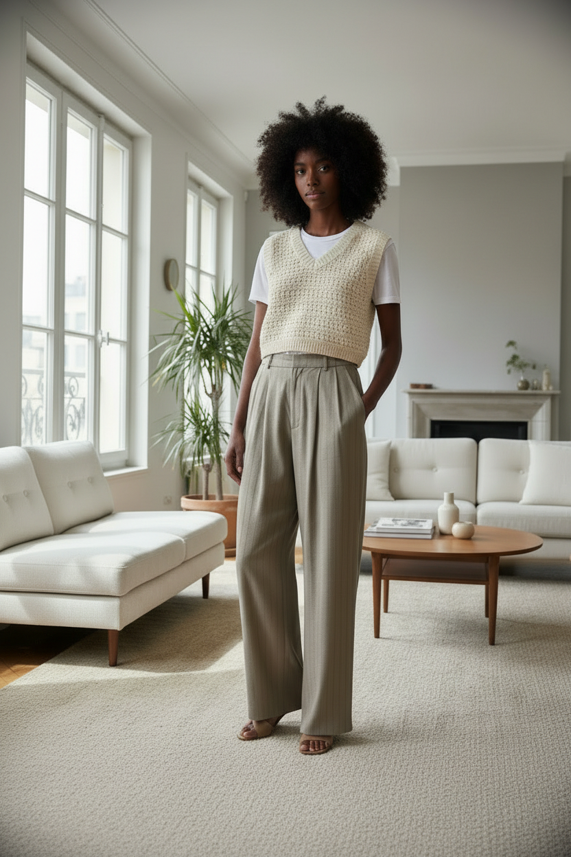 PANTALÓN NEREA LINEN CAMEL