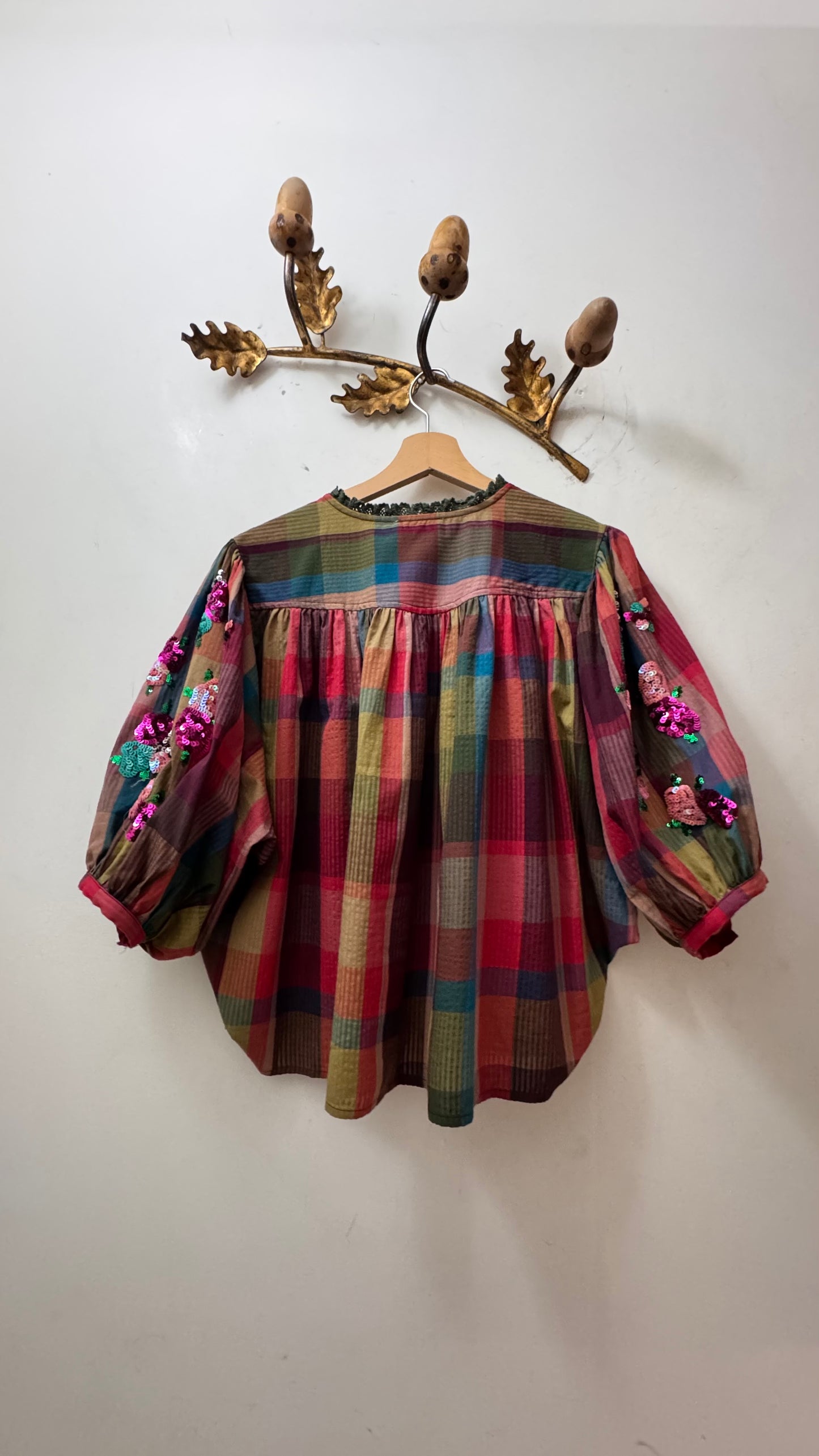 CAMISA MARA CARREAUX ROSES