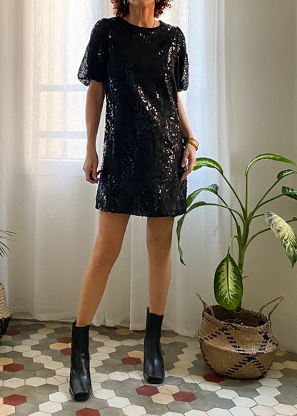 VESTID0 LENTEJUELAS BERTHA BLACK - Sister Birkin 