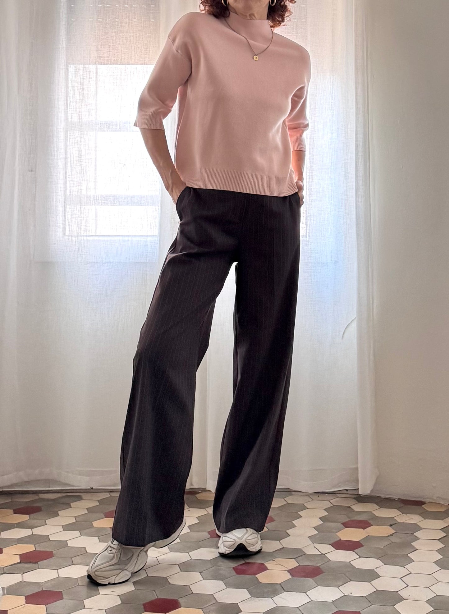 TOP PUNTO ROSELLA ANTIQUE PINK