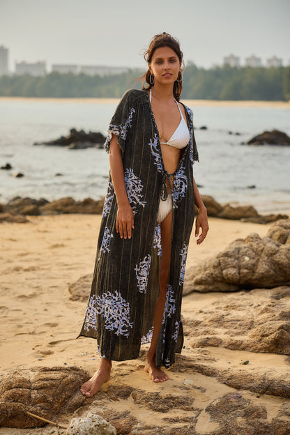 KIMONO LONG BLUE REEF