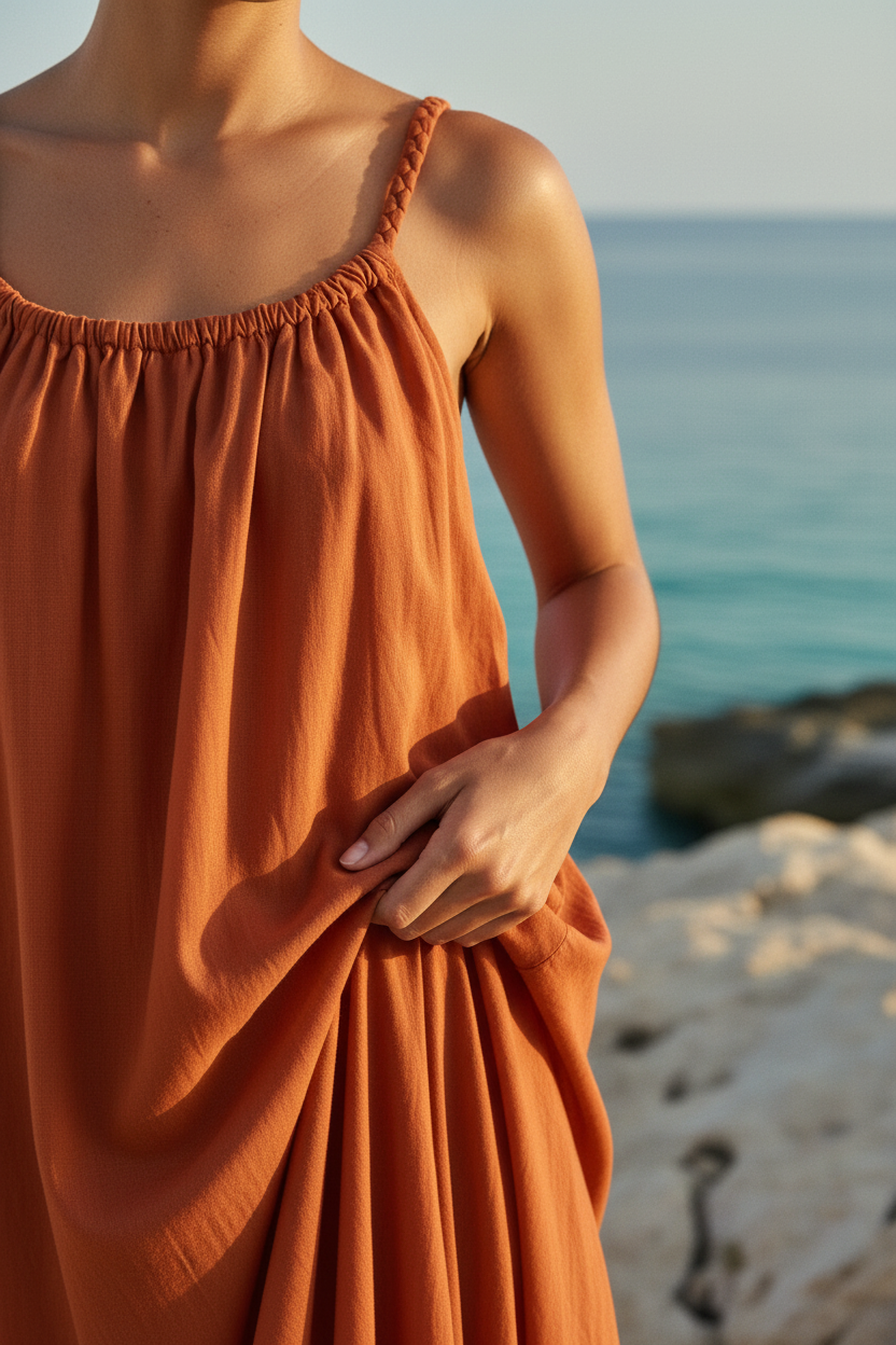VESTIDO SKIATHOS RUST
