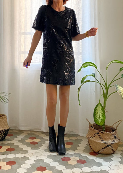VESTID0 LENTEJUELAS BERTHA BLACK - Sister Birkin 