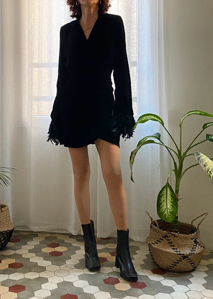 VESTID0 TERCIOPELO NATY BLACK - Sister Birkin 