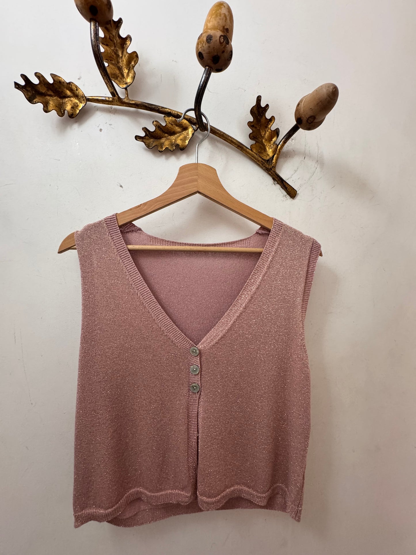 CHALECO BESSETTE LAMÉ  BLUSH