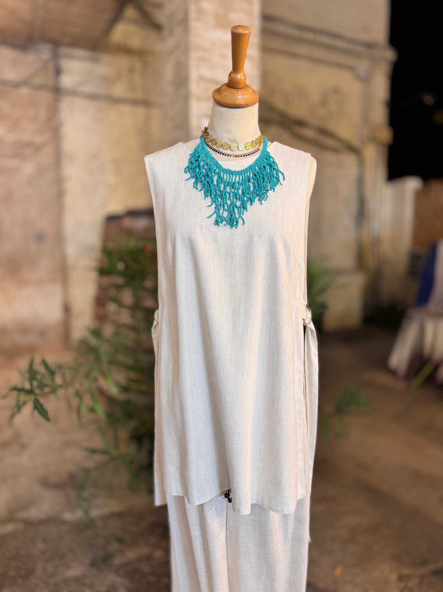 CHALECO CAROLYN MINIMAL ECRU