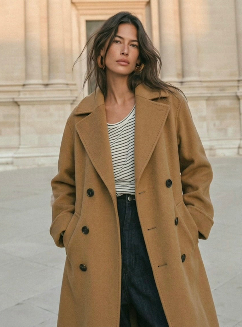ABRIGO DE LANA SIENA CAMEL