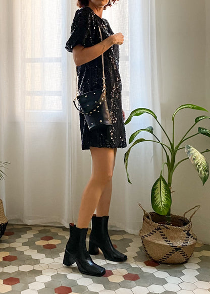 VESTID0 LENTEJUELAS BERTHA BLACK - Sister Birkin 