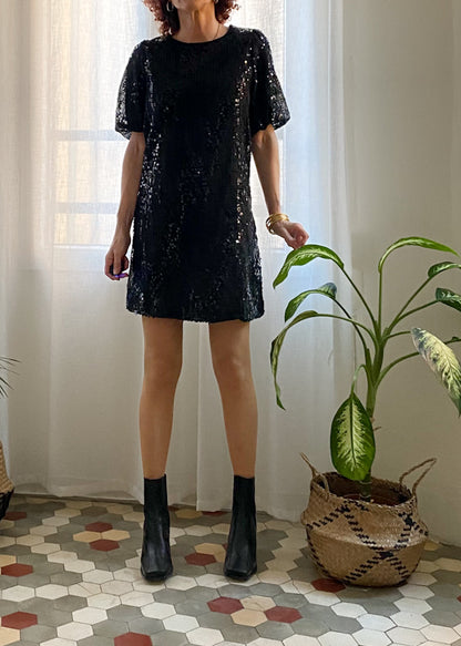 VESTID0 LENTEJUELAS BERTHA BLACK - Sister Birkin 