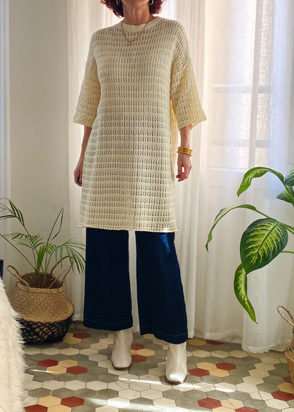 TÚNICA CROCHET ERICA CREME