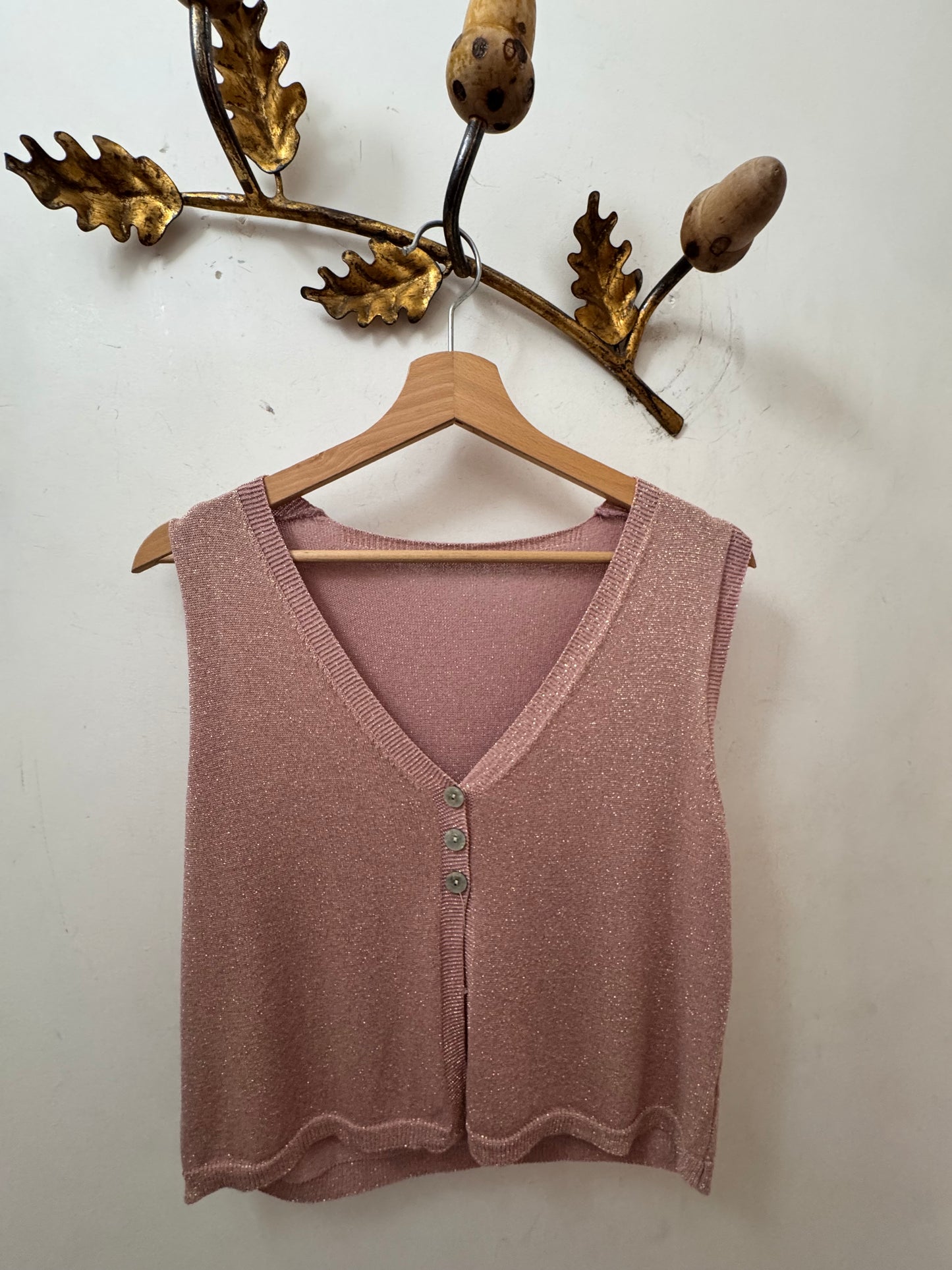 CHALECO BESSETTE LAMÉ  BLUSH