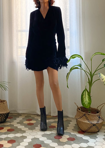 VESTID0 TERCIOPELO NATY BLACK - Sister Birkin 
