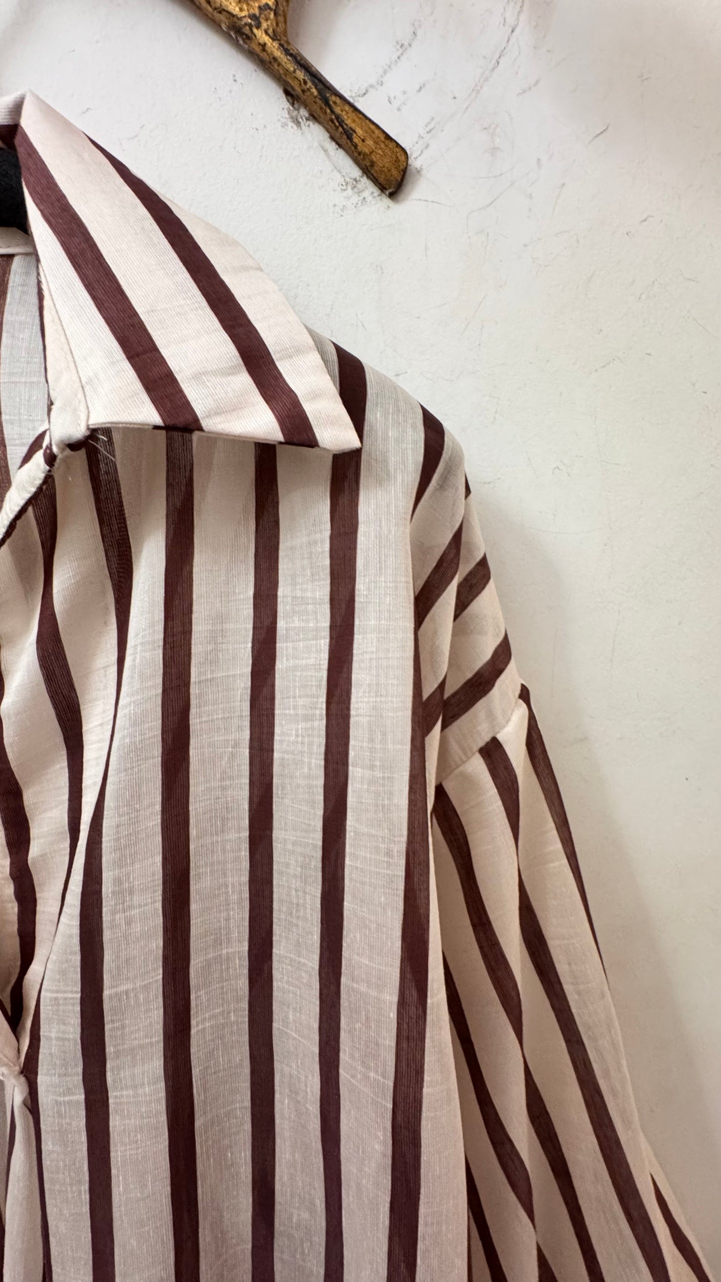 CAMISA CALIA STRIPES IVORY