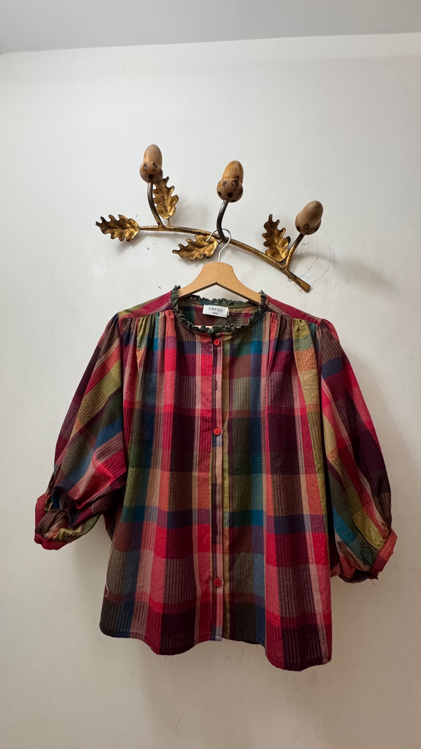 CAMISA MARA CARREAUX ROSES