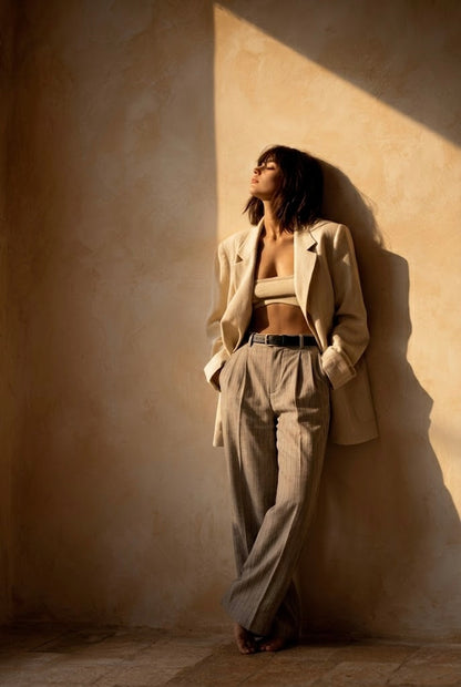 PANTALÓN NEREA LINEN CAMEL